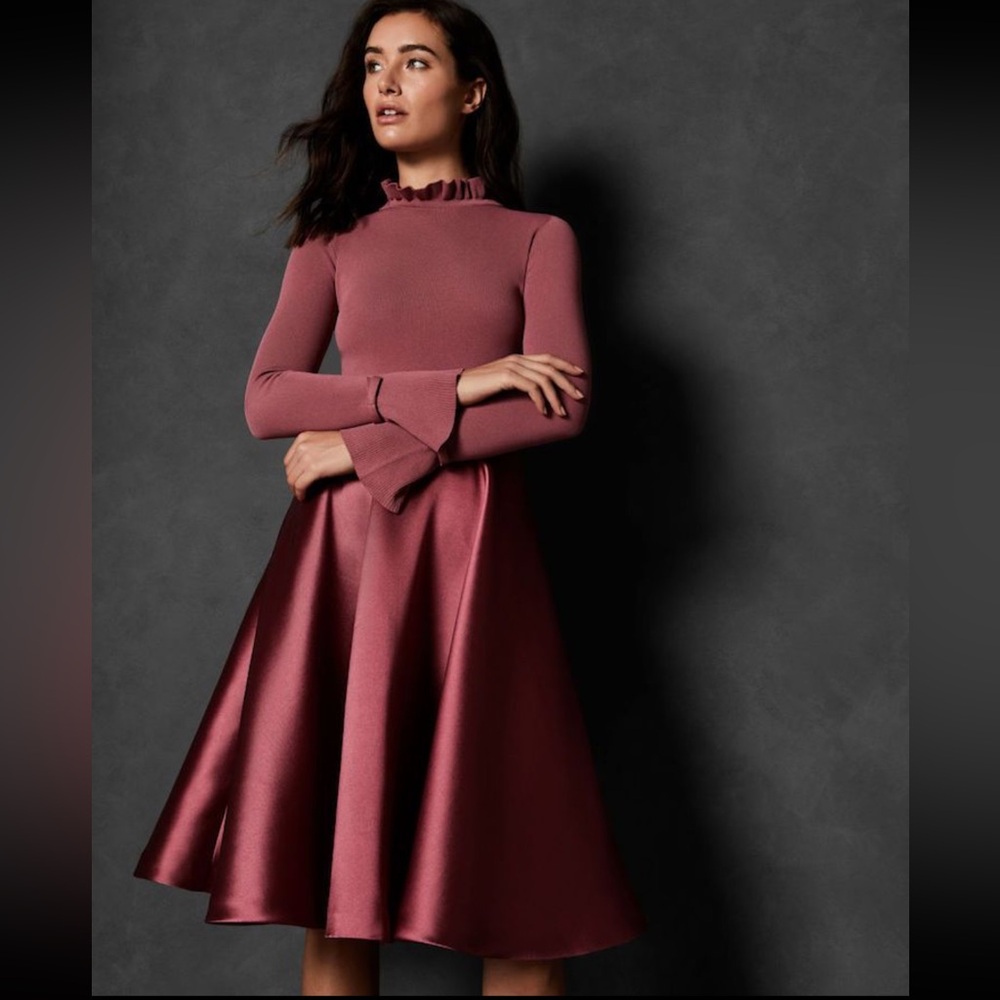 Ted Baker Zadi - midi mauve dress with pockets